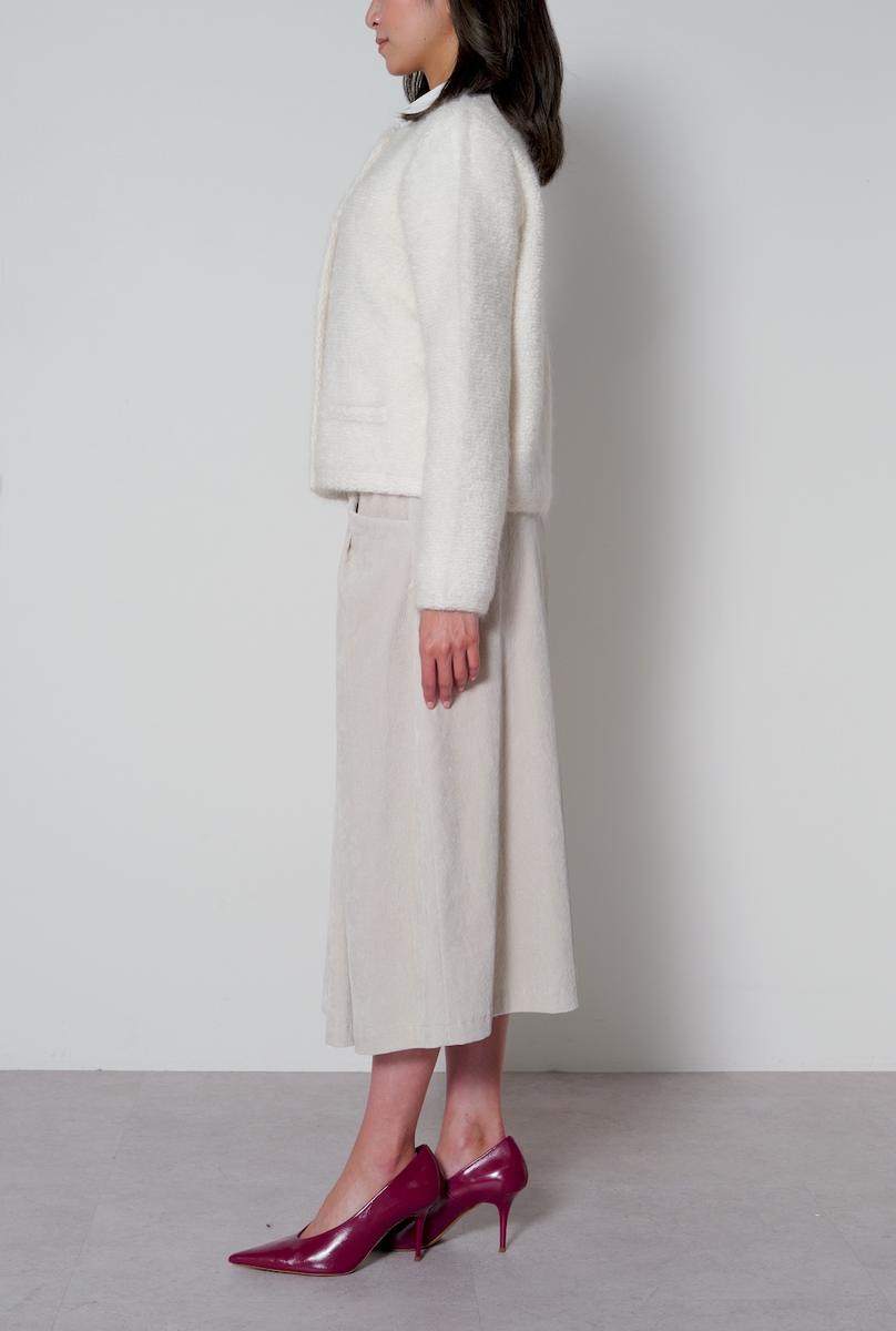 25AW商品-25358087】ループモヘアメタル釦付きニットジャケット – DUAL