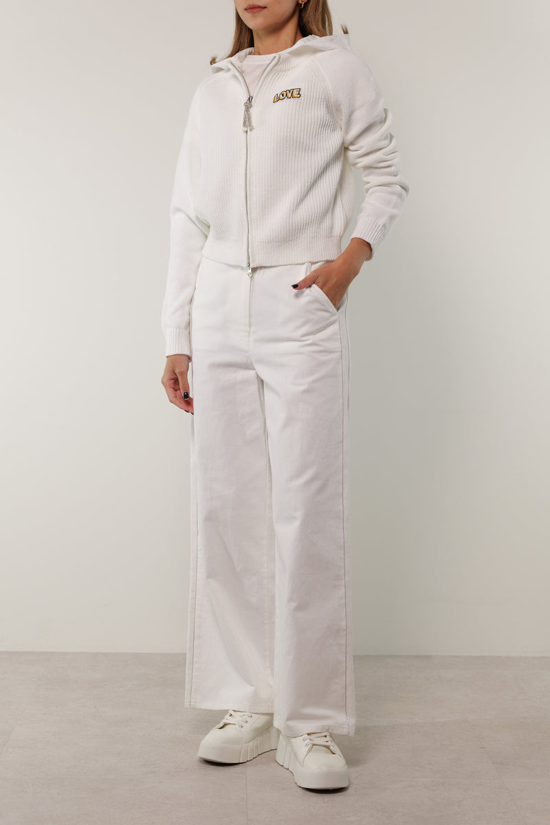 25SS商品-25318003】タフタフードZIPアップニットブルゾン – DUAL VIEW