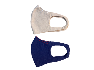 3D STRETCH MASK・ステッチ Beige×White/ Navy×Bordeaux