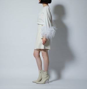 【22AW SALE 商品】Feather on Sleeves Blouse