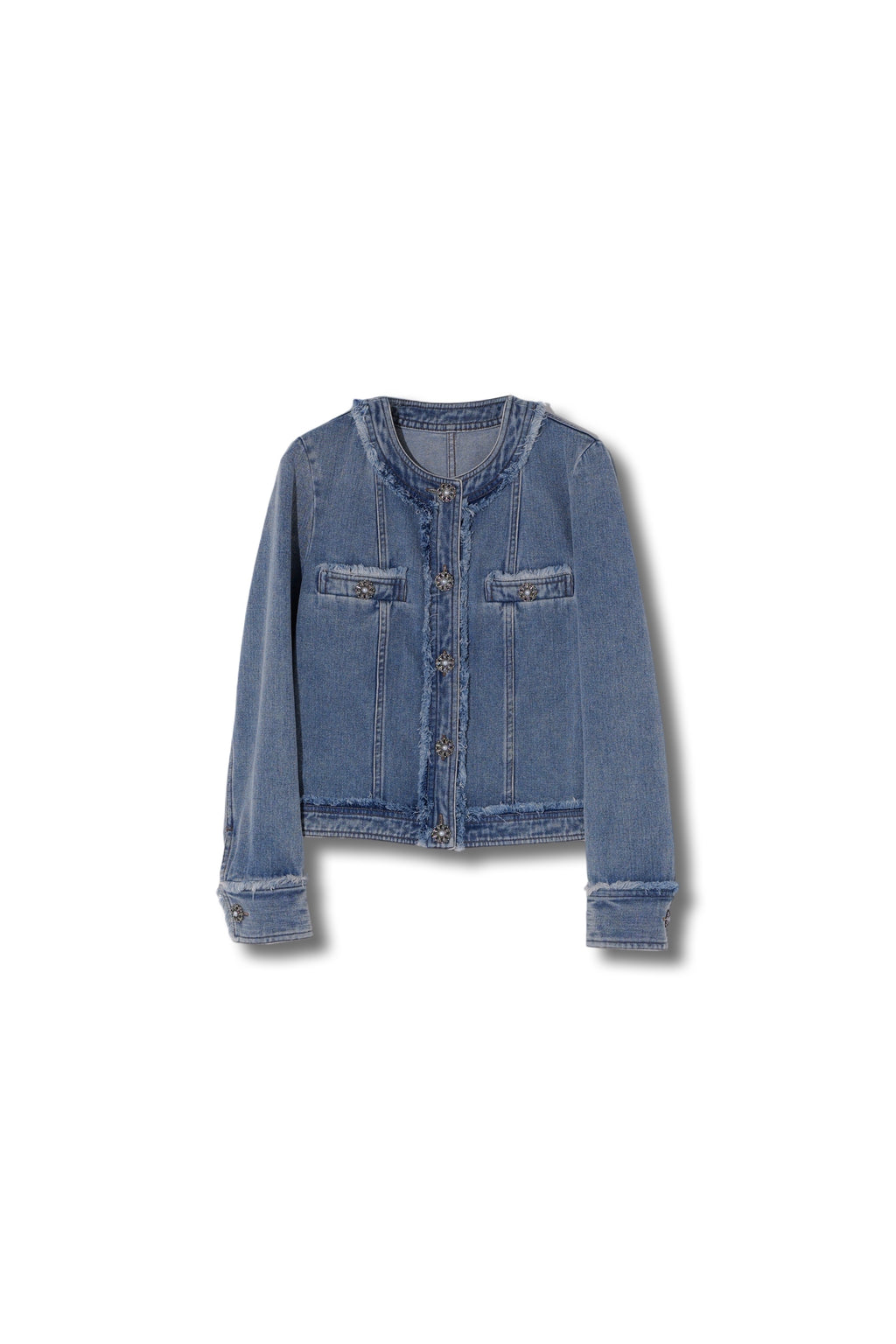 【25AW予約商品-25153026】デニムノーカラージャケット