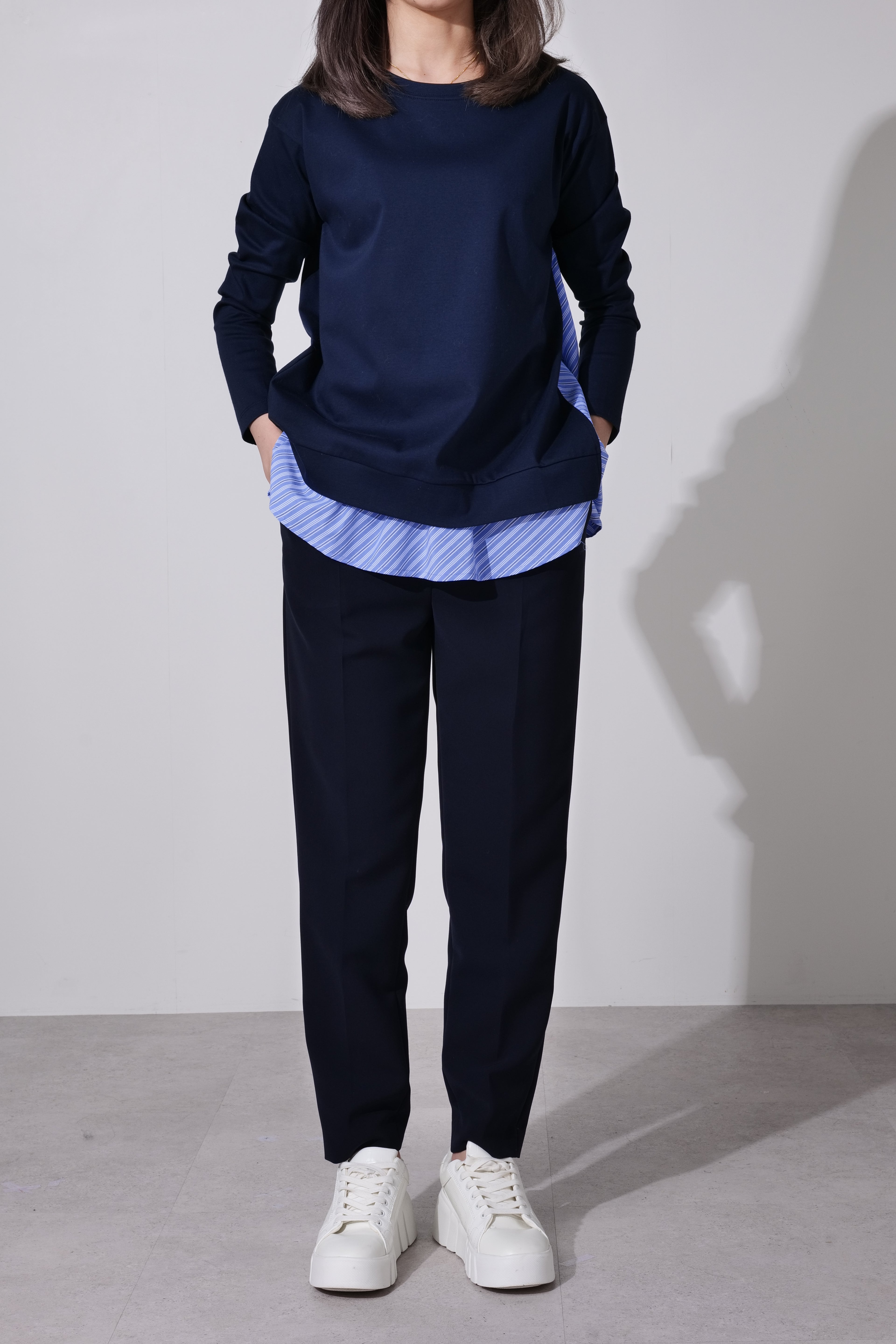 【24AW商品-24848001】レイヤードライクカットソー