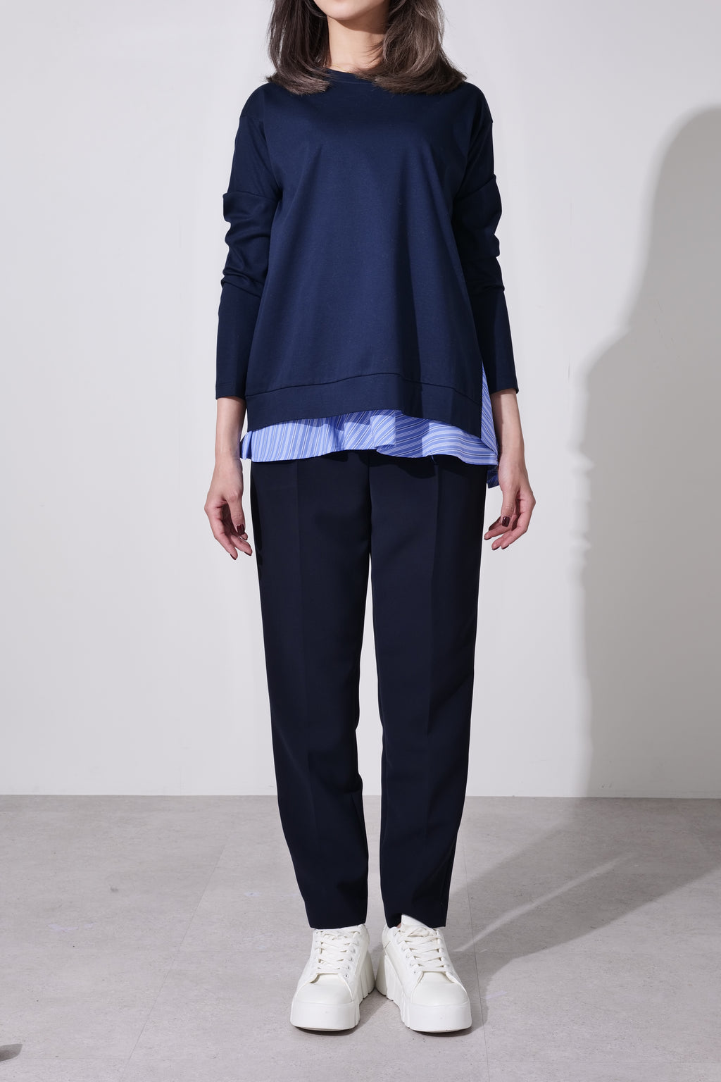 【24AW商品-24848001】レイヤードライクカットソー