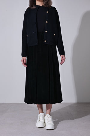 【24AW商品-24348018】ラーベン編みクルーカーディガン