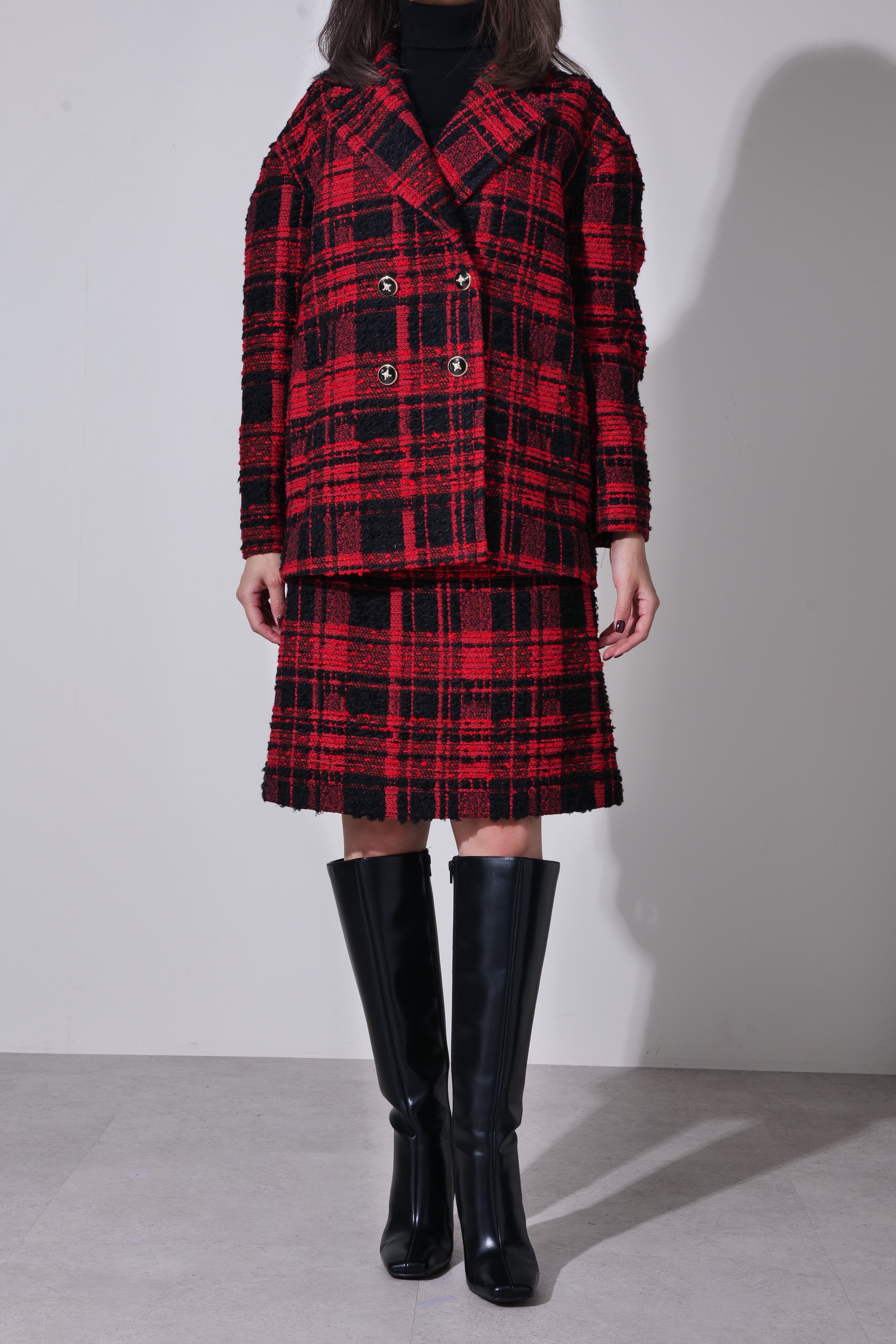 【24AW商品-24141000】マリアツイードPコート