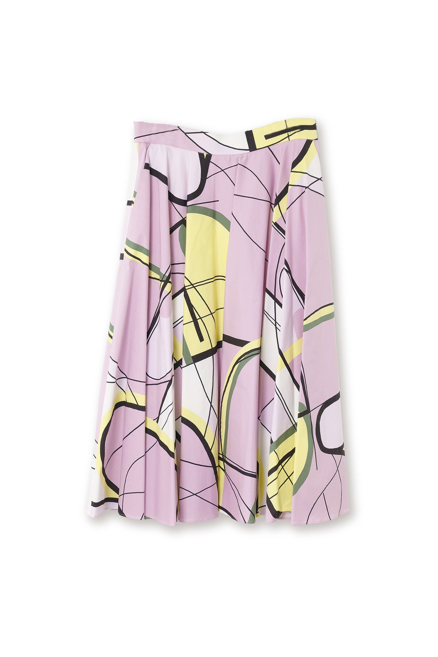 【18122046】コットンストレッチプリントスカート