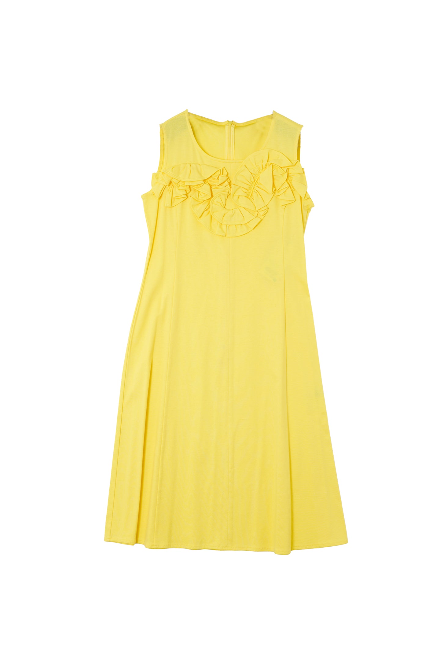 【18128034】フリルデザインノースリーブドレス