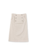 【19112002】 綿ストレッチフロント釦デザインスカート