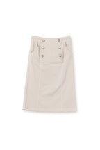 【19112002】 綿ストレッチフロント釦デザインスカート