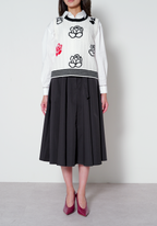 【25AW商品-25358078】フラワーインターシャベスト