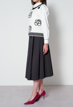 【25AW商品-25358078】フラワーインターシャベスト