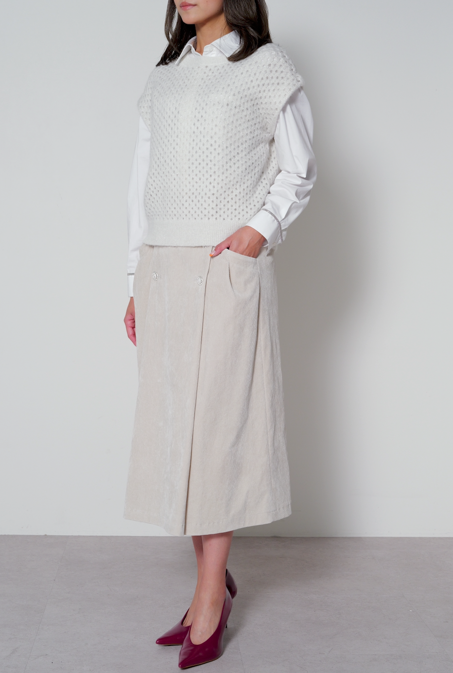 【25AW商品-25358042】アルパカ メッシュベスト