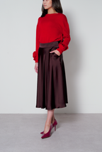 【25AW商品-25358075】フラワーモチーフスリーブプルオーバー