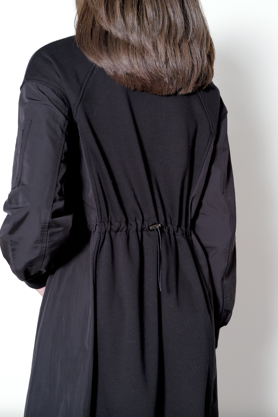 【25AW商品-25856003】裏ファー加工スウェット、タフタコンビワンピース