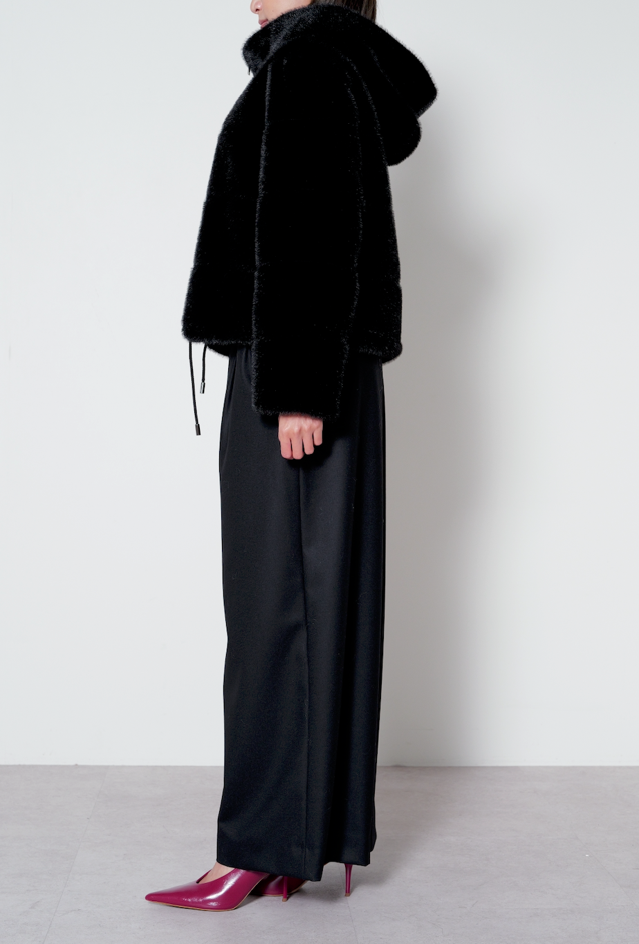 【25AW商品-25151016】フェイクミンク横接ぎジャケット