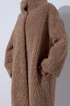 【25AW商品-25141006】カーリーECOファーハイネックコート