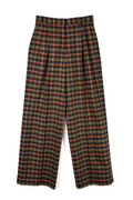 【23144009】 ウールミルドチェックワイドパンツ