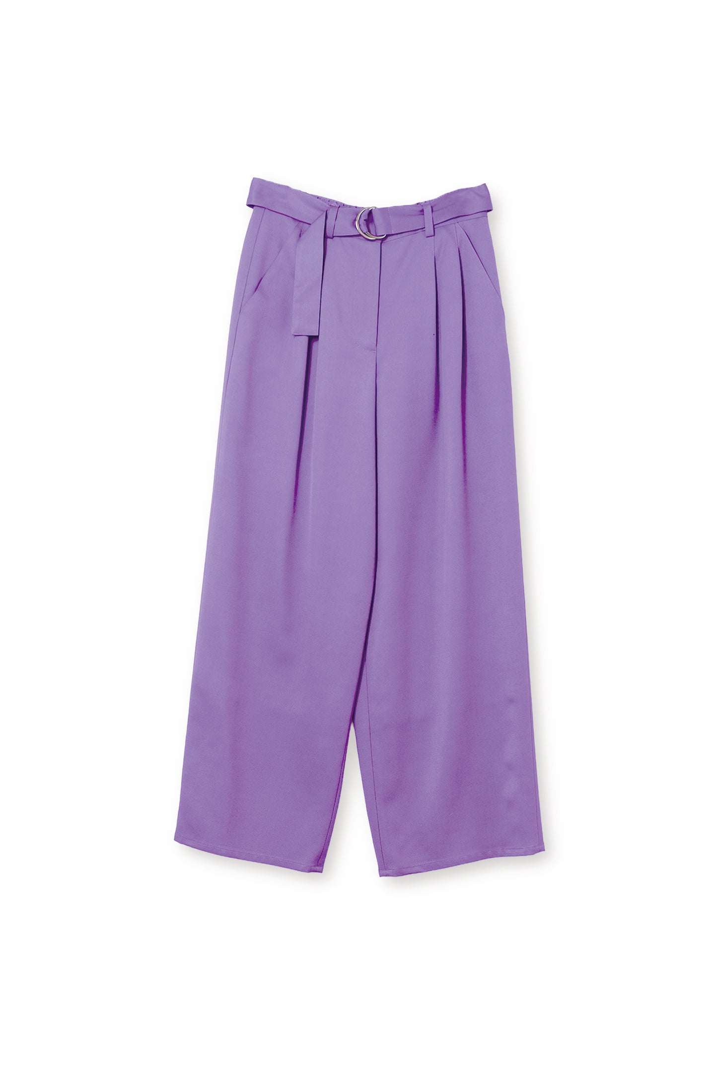 【23154012】ベルト付きワイドパンツ