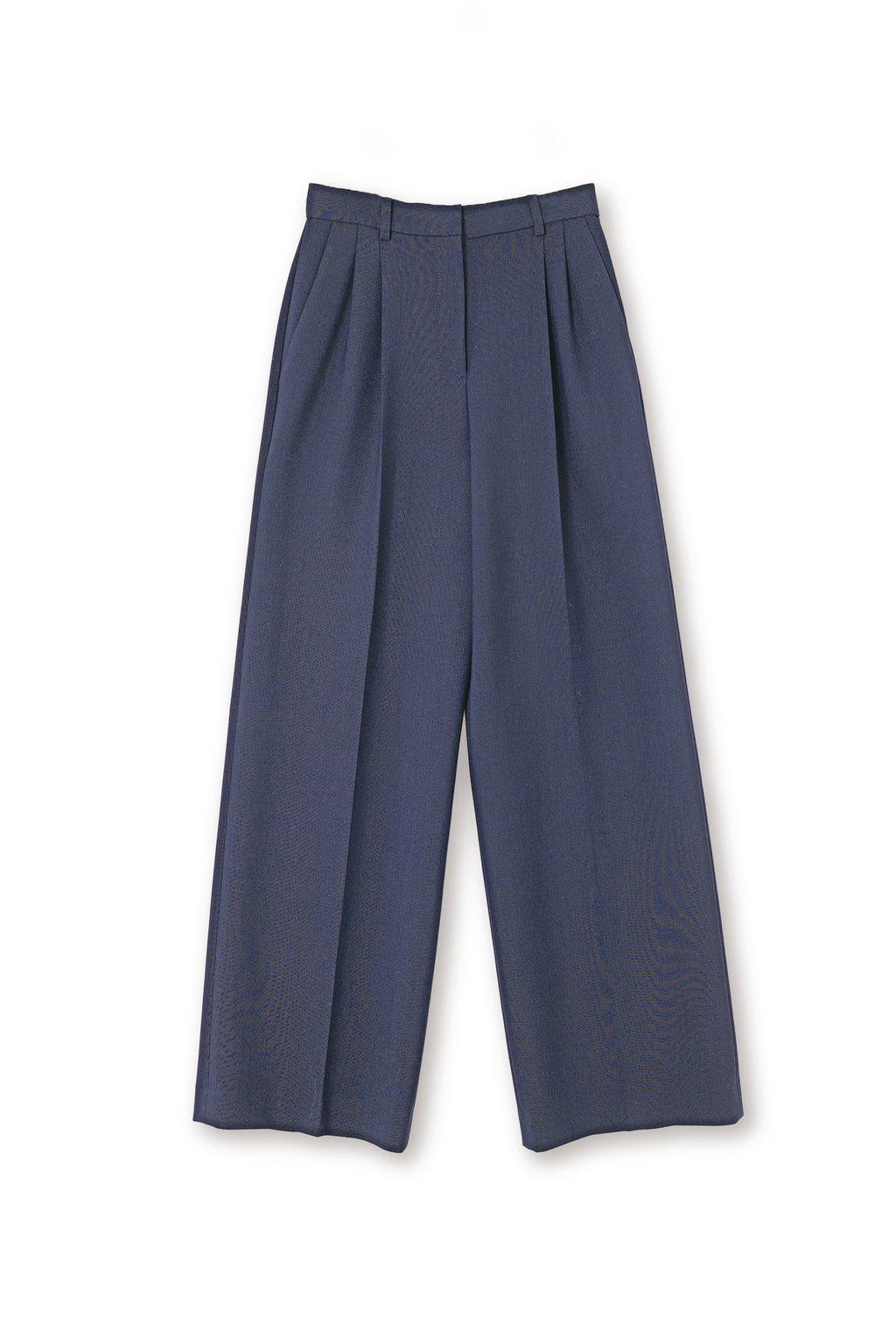 【24AW商品-24144007】ウール二重織ワイドパンツ