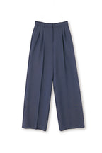 【24AW商品-24144007】ウール二重織ワイドパンツ