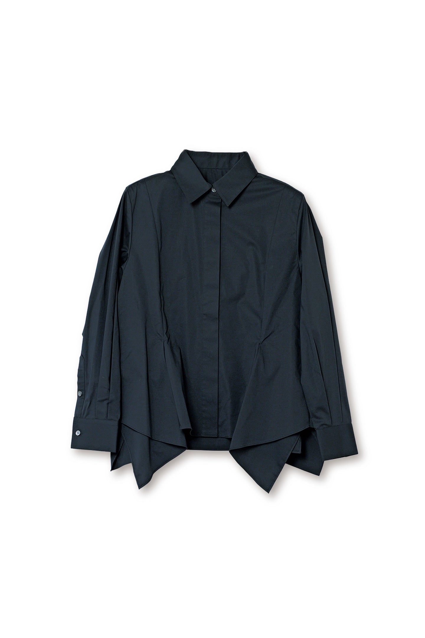 【25SS商品-25110006】イレギュラーヘムシャツブラウス