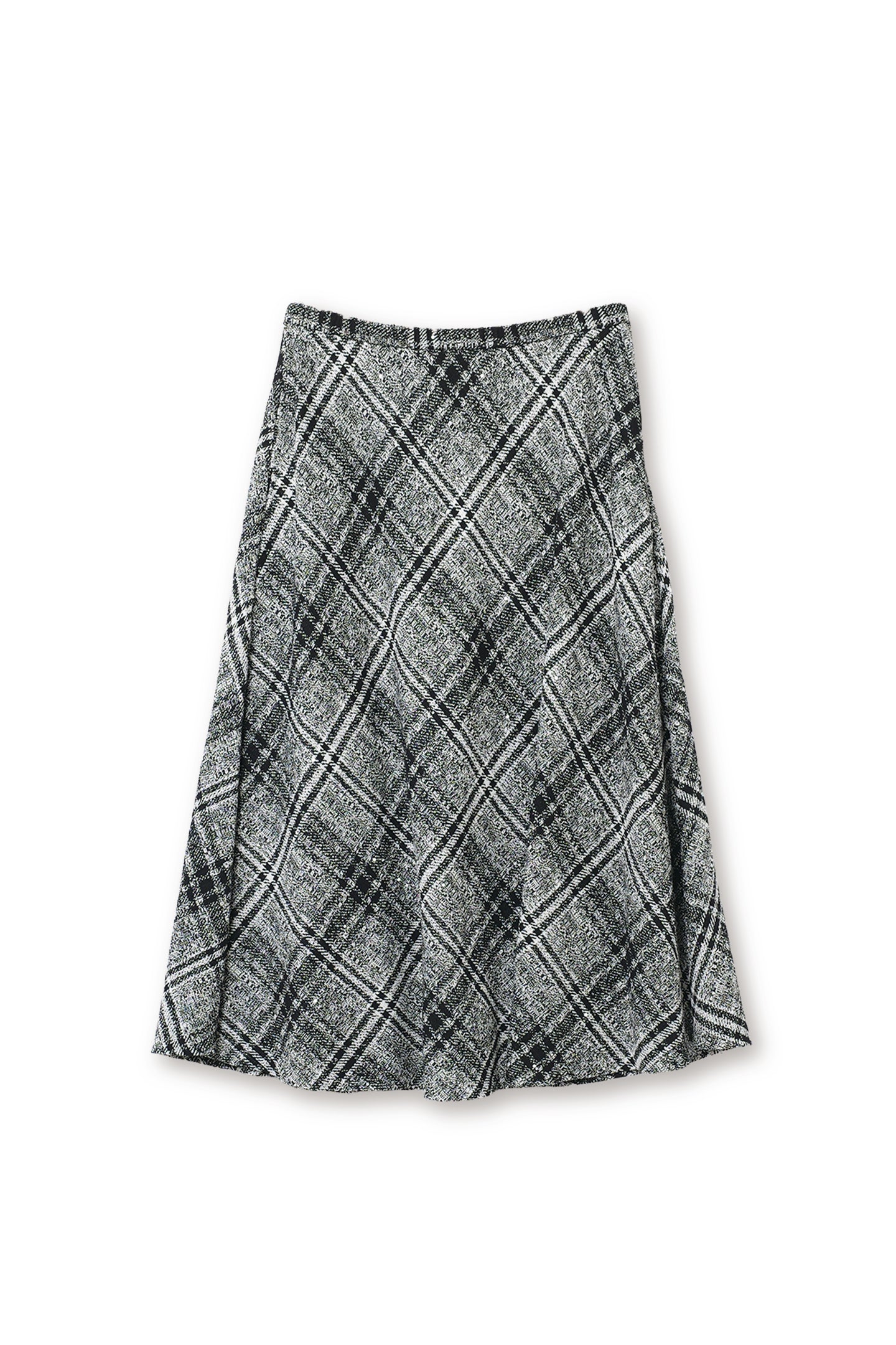 【25SS商品-25112006】チェックツィードフレアースカート