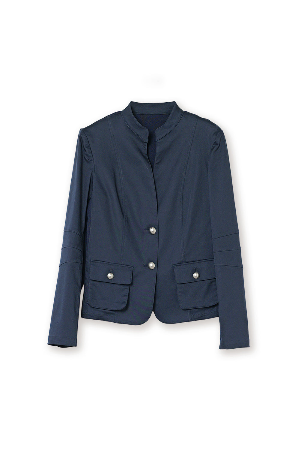 【25113015】ニットコンビネーションコットンストレッチジャケット