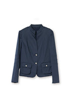 【25113015】ニットコンビネーションコットンストレッチジャケット