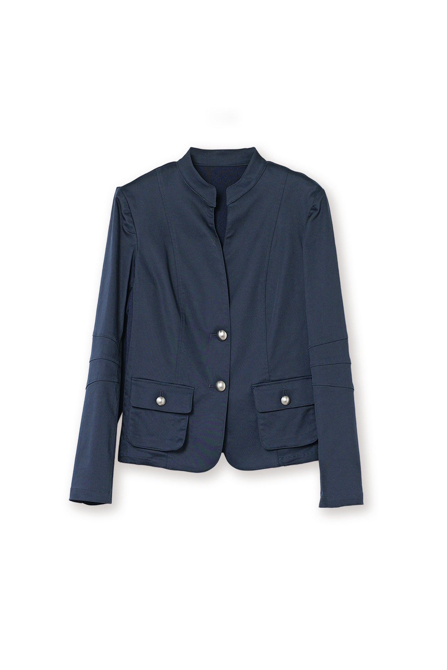 【25113015】ニットコンビネーションコットンストレッチジャケット