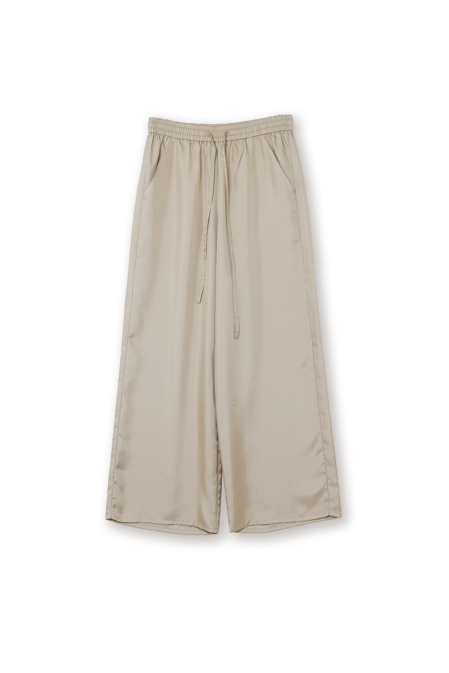 【25SS商品-25114003】サイドボールチェーンドロストワイドパンツ