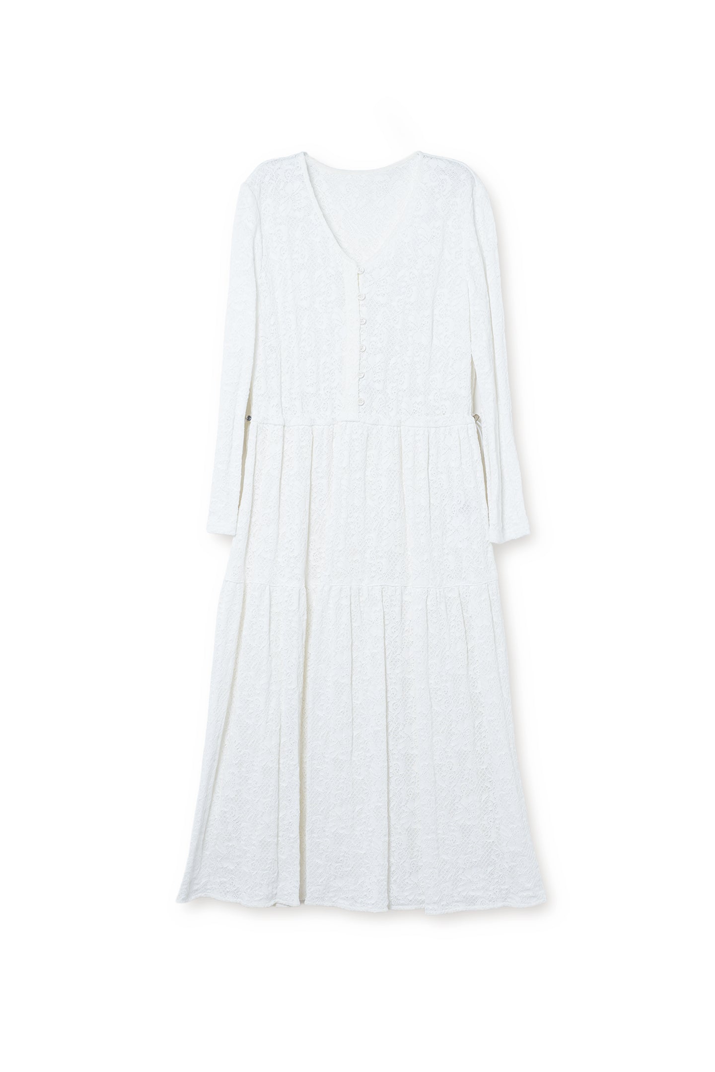 【25SS商品-25116006】ラッセルレースティアードドレス