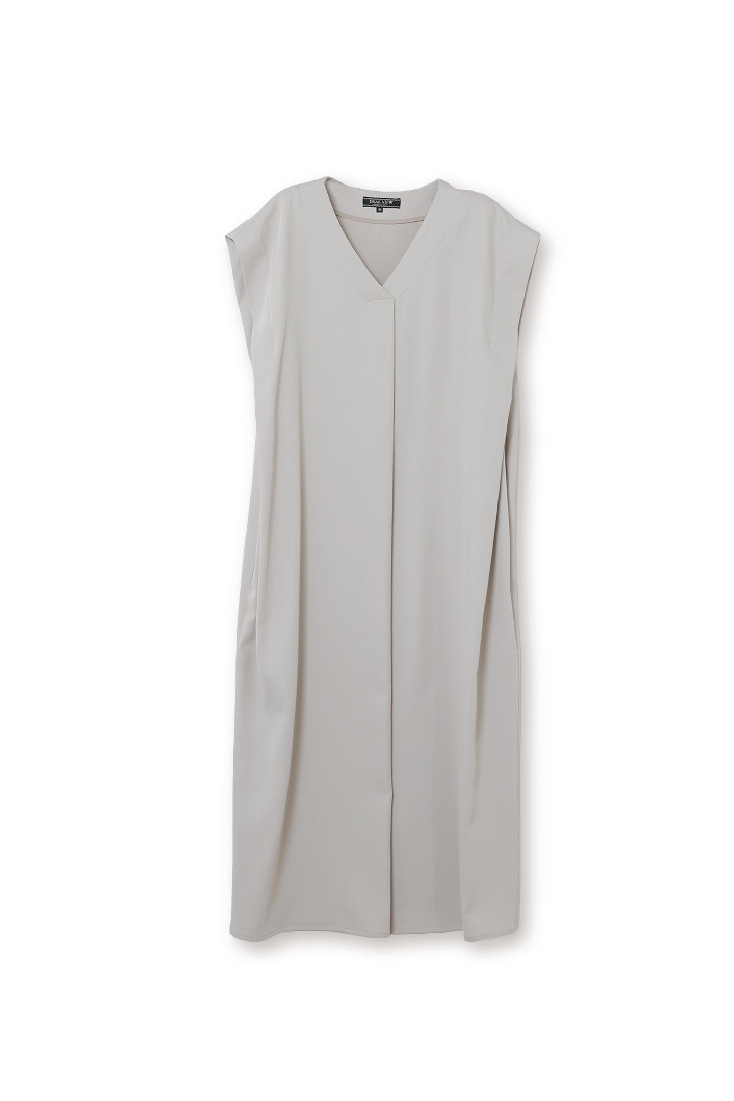 【25116017】ポリエステルダブルクロスサックドレス