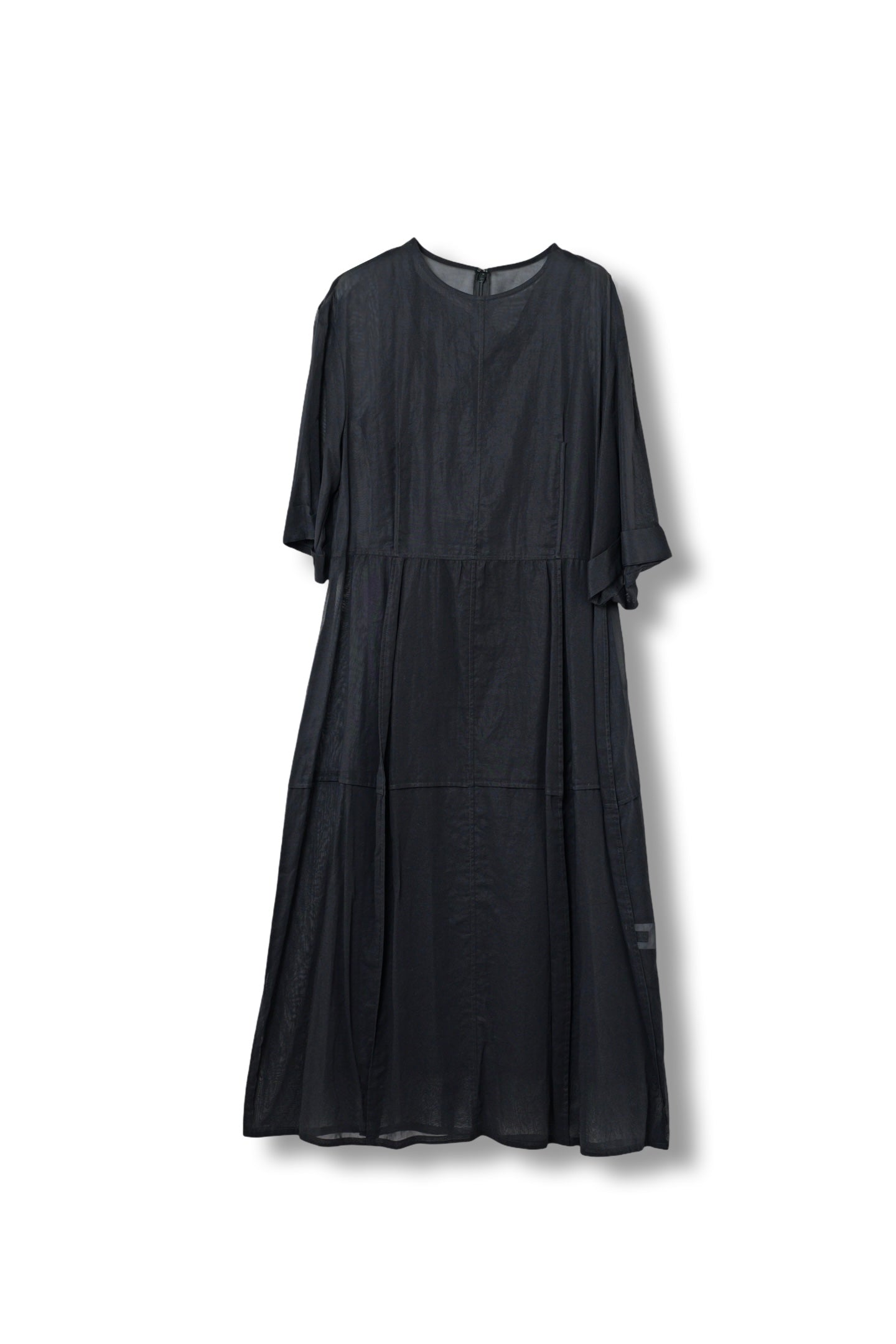 【25126029】綿オーガンジーコクーンシルエットドレス