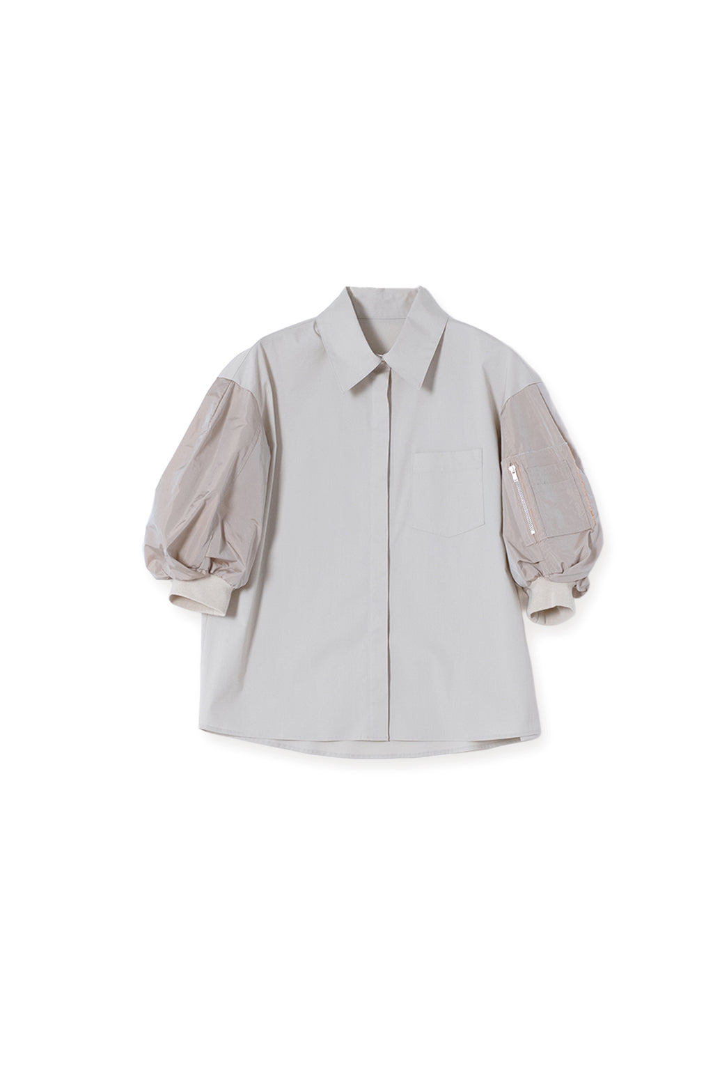 【25140001】タフタパフスリーブシャツ