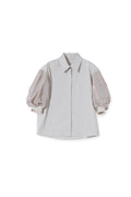 【25140001】タフタパフスリーブシャツ