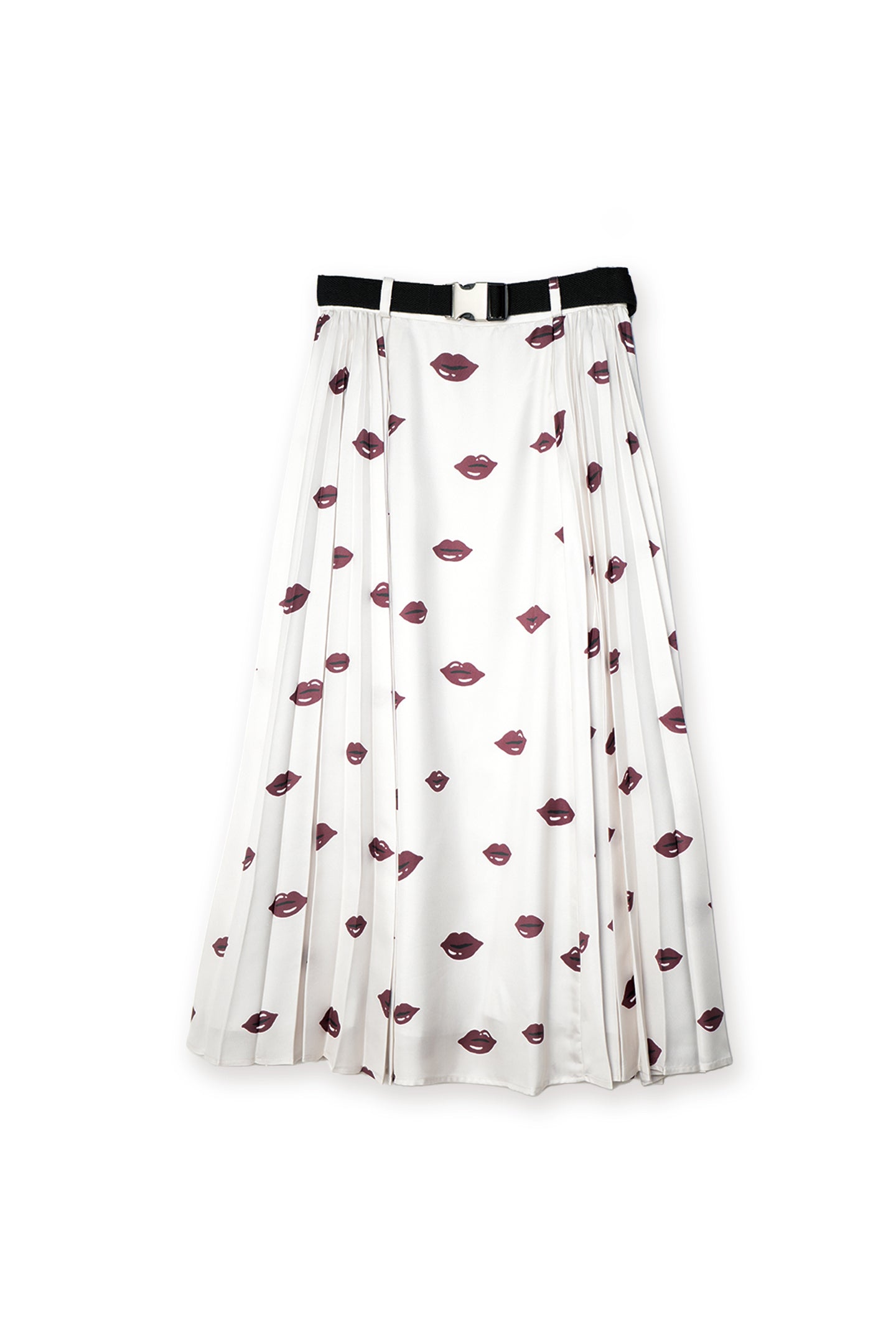 【25142001】リッププリントアコーディオンプリーツスカート