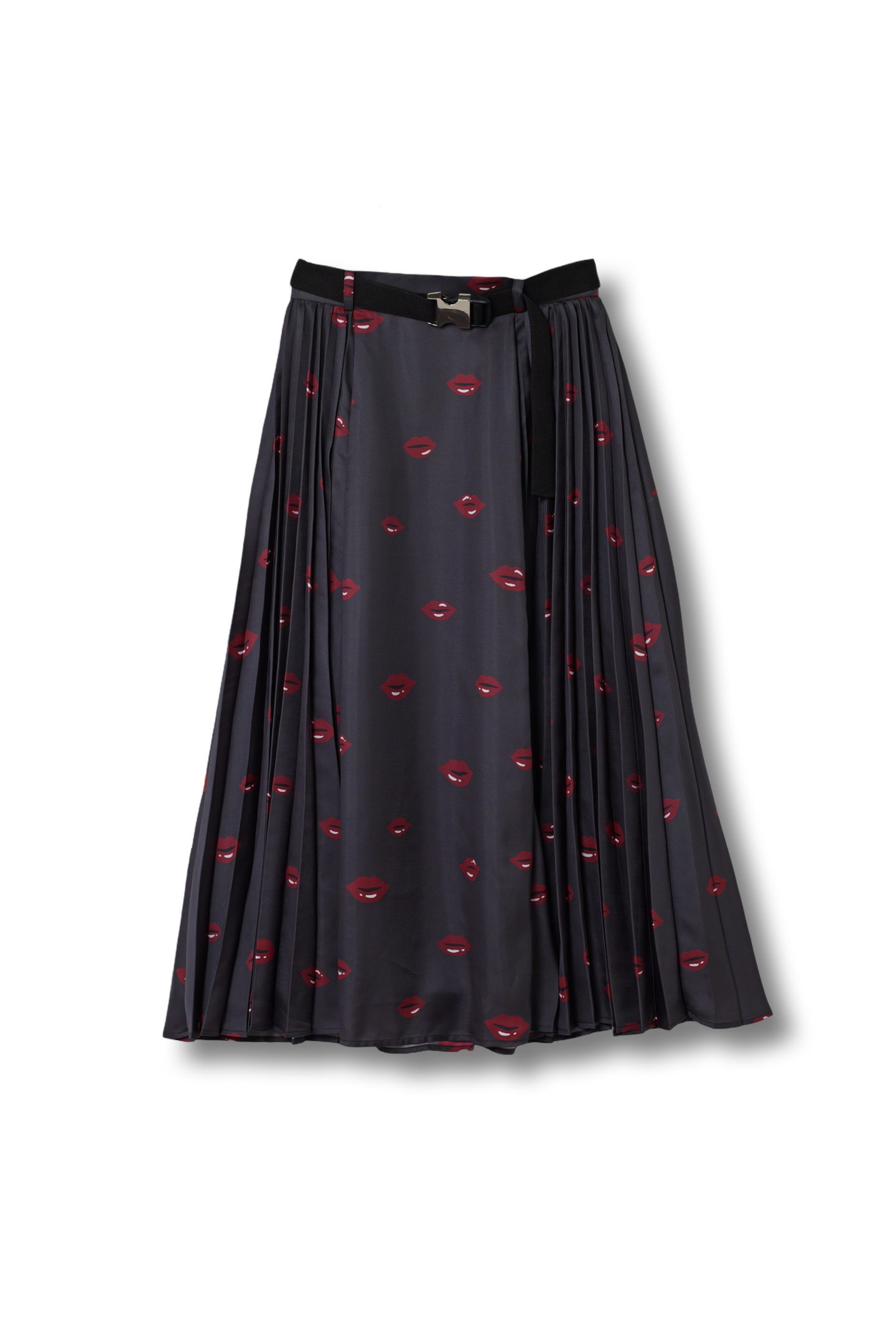 【25142001】リッププリントアコーディオンプリーツスカート