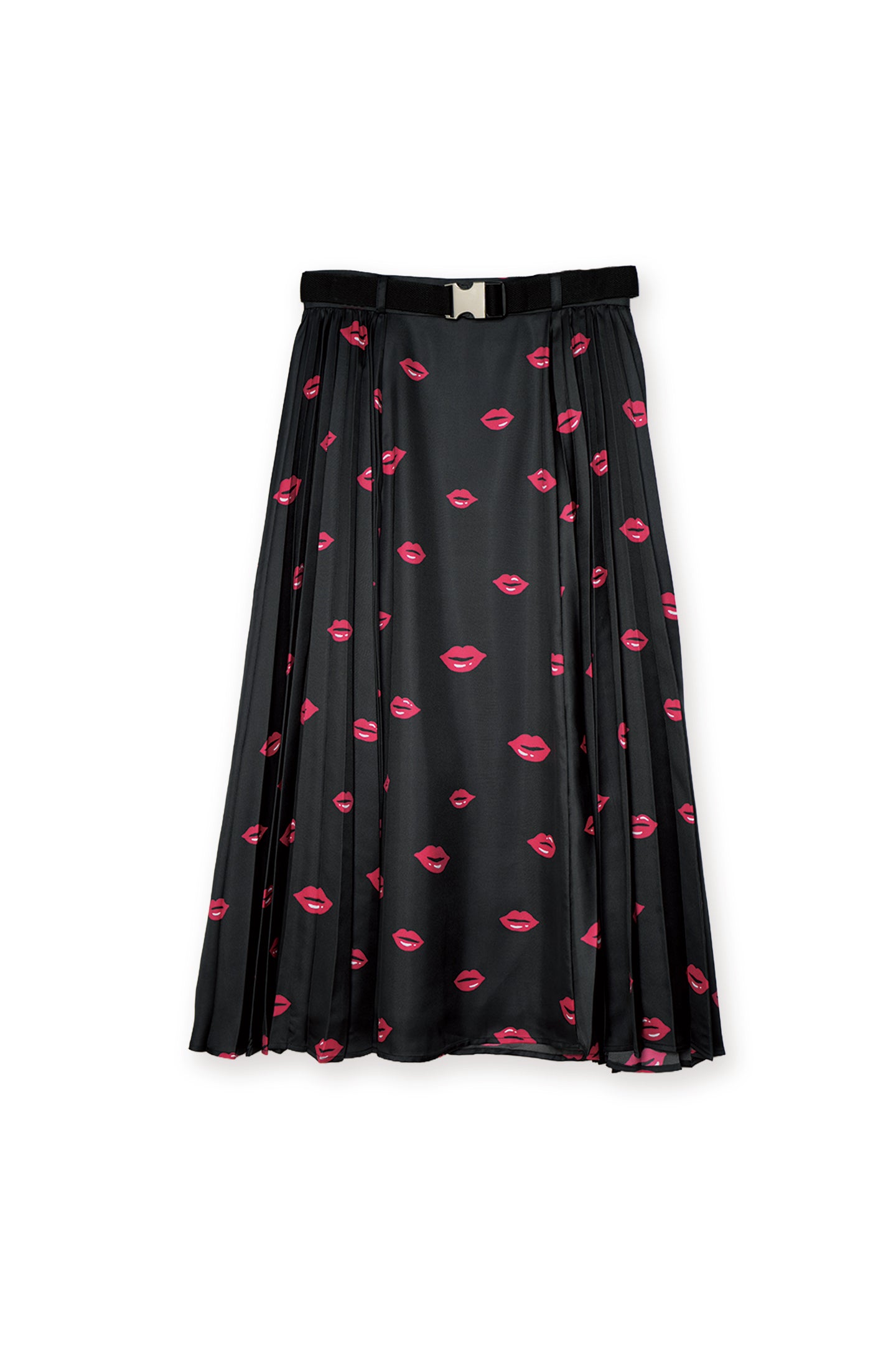 【25142001】リッププリントアコーディオンプリーツスカート