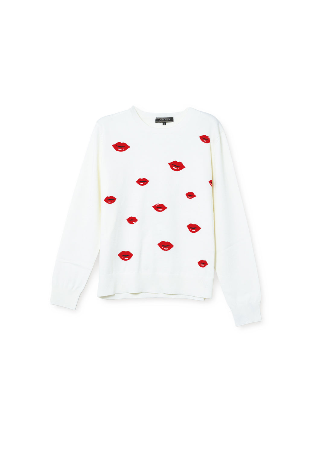 【25348030】リップ柄インターシャプルオーバー