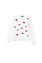 【25348030】リップ柄インターシャプルオーバー