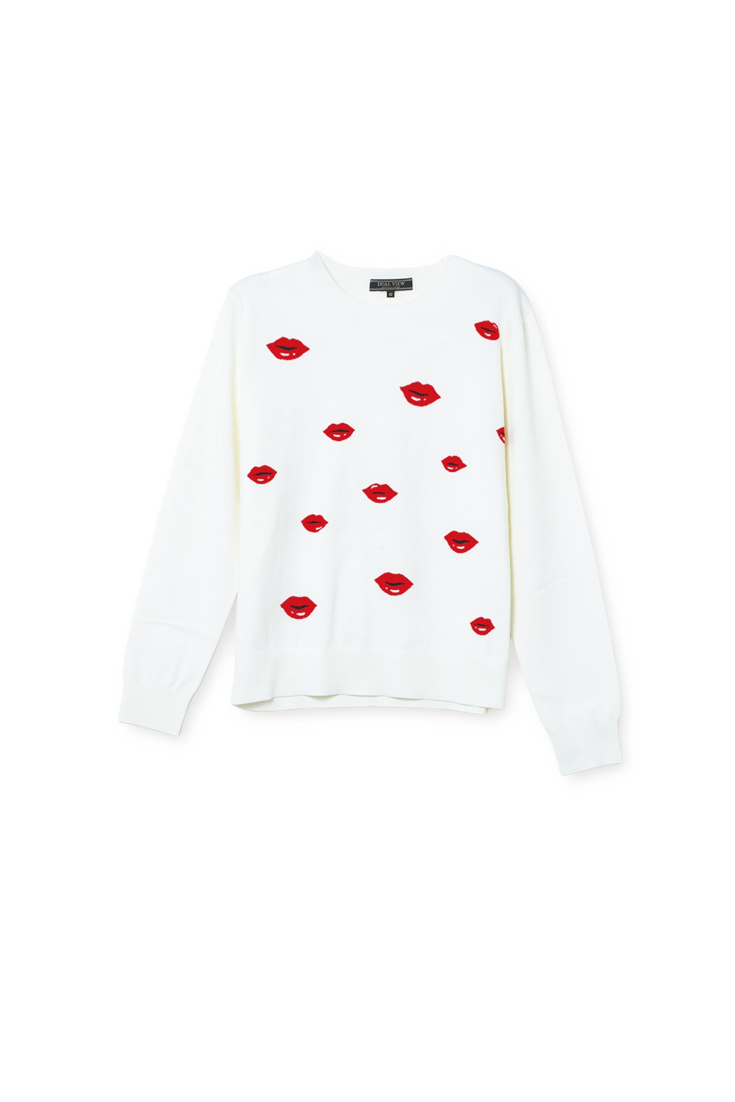 【25348030】リップ柄インターシャプルオーバー