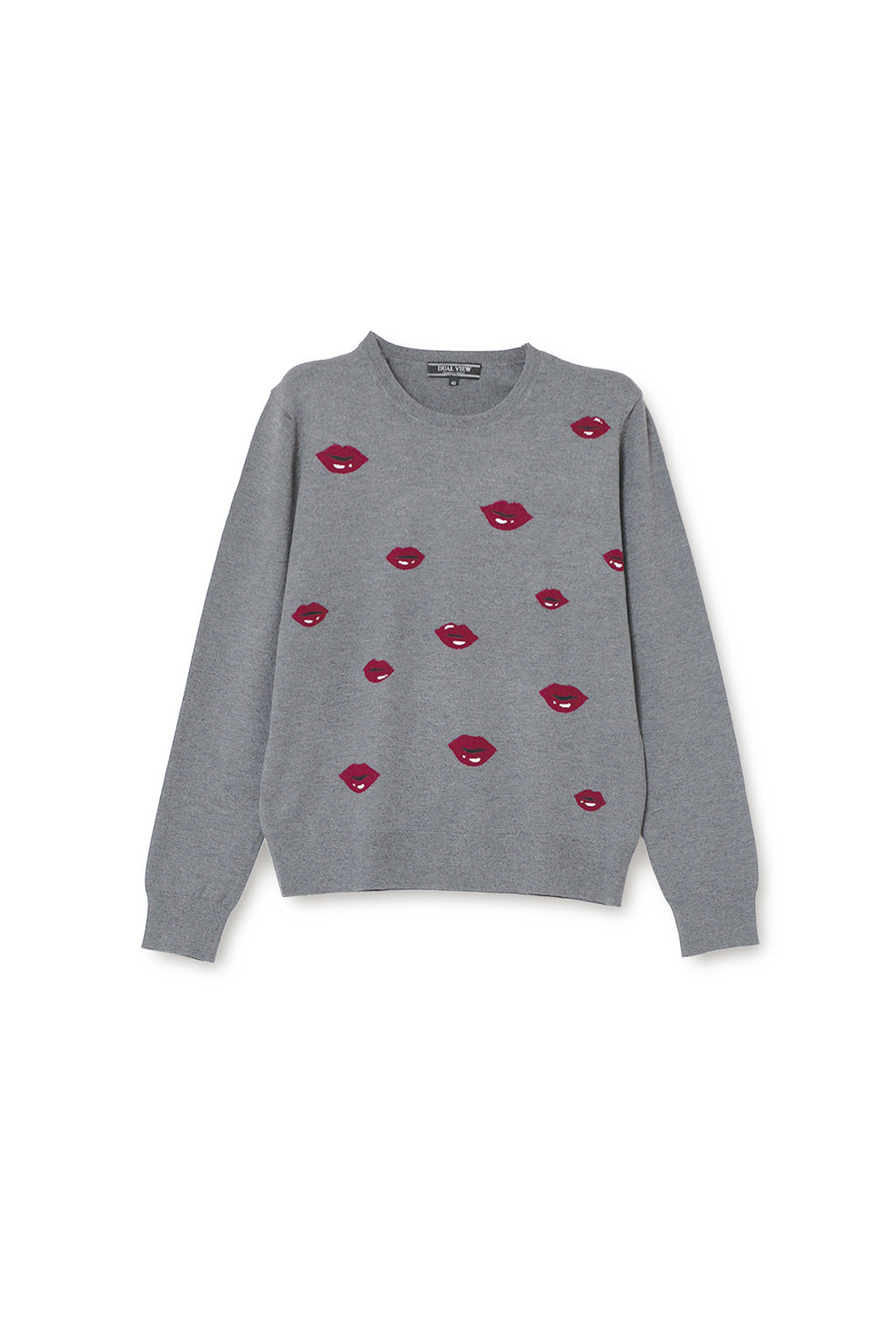 【25348030】リップ柄インターシャプルオーバー