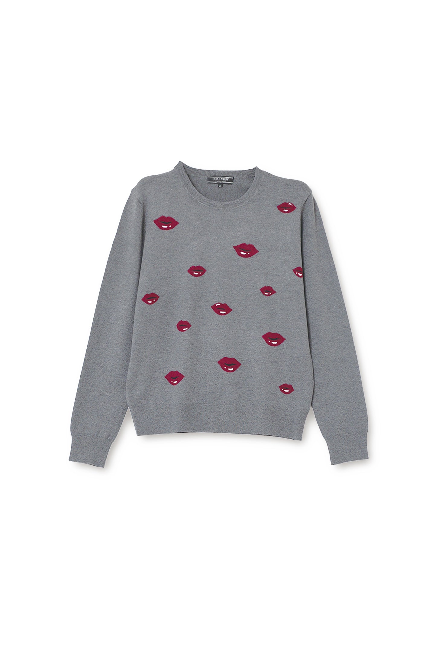 【25348030】リップ柄インターシャプルオーバー