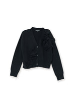 【25AW商品-25358074】フリルフラワーモチーフVネックカーディガン