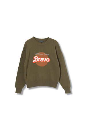 【24SS 商品】ロゴサガラ刺しゅうニットプルオーバー