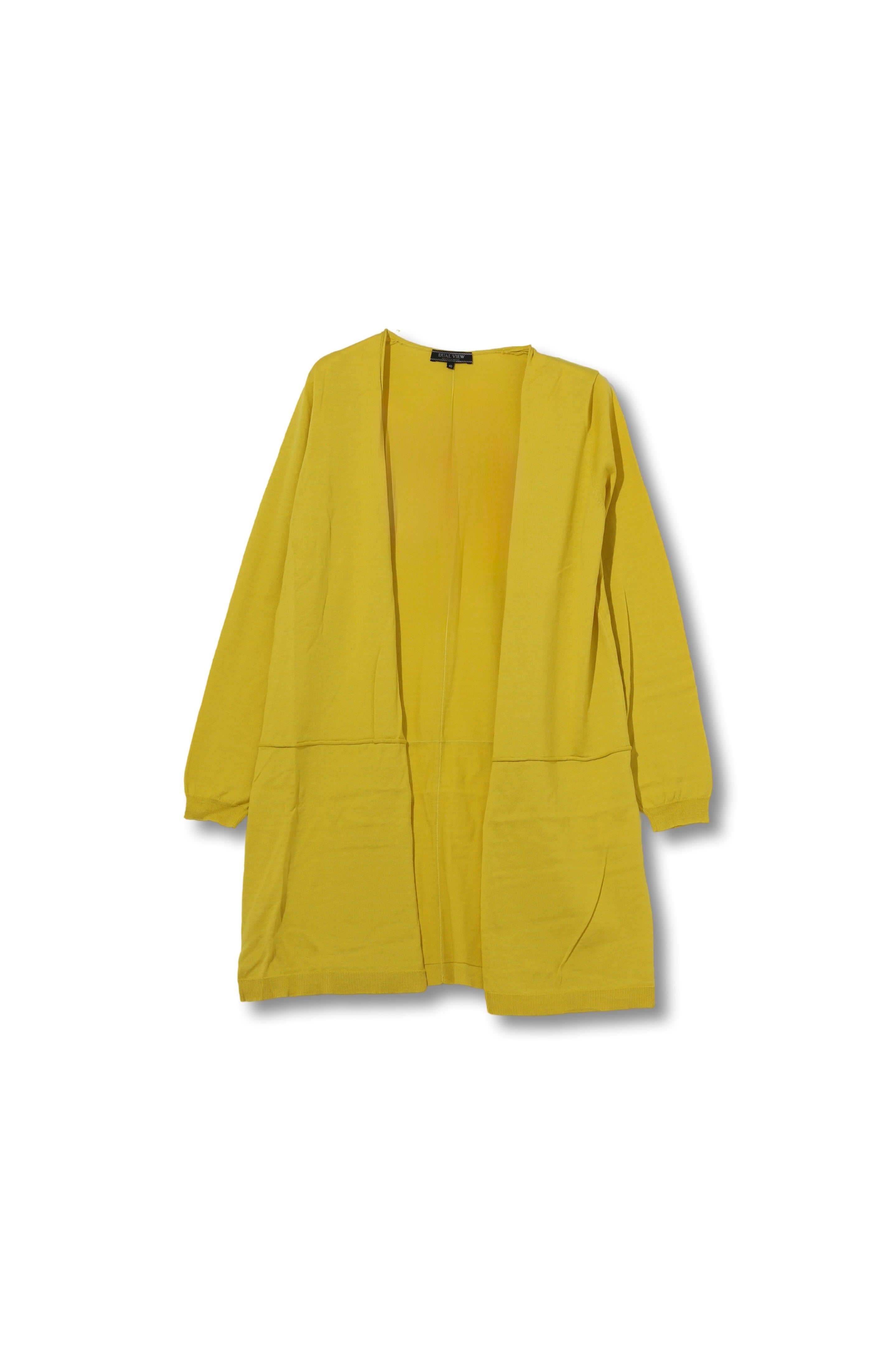 【24318014】綿シルク切替トッパーカーディガン