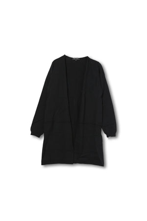 【24SS 商品】綿シルク切替トッパーカーディガン