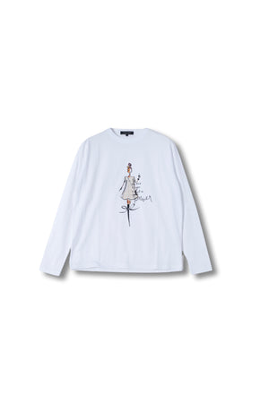 【25AW予約商品-25848000】ツイードドレスガールロングスリーブTシャツ
