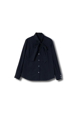 【25AW商品-25140000】パール釦コットンボウタイブラウス