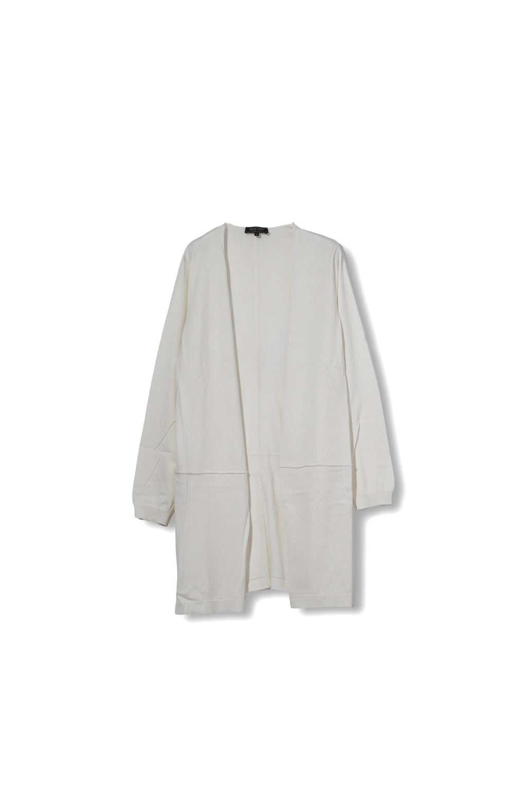 【24318014】綿シルク切替トッパーカーディガン